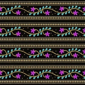 embellished ribbons black horizontal