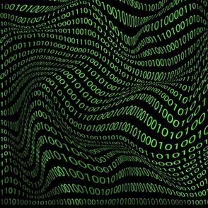 rippled binary code, geek and tech cool funky wonky nerdish texture design