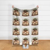 Mushroom Buddies Pillow Panel 18 Inch