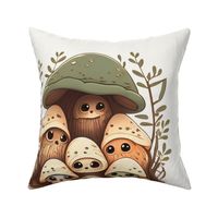 Mushroom Buddies Pillow Panel 18 Inch