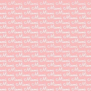 Miami City Name Print - Pink