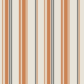 Stripes on Stripes Modern Orange 9x9