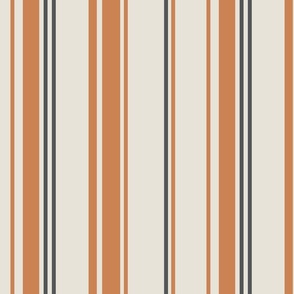 Stripes on Stripes Modern Orange 12x12