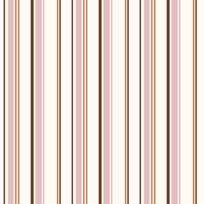 Stripes on Stripes dusty pink and orange 6x6