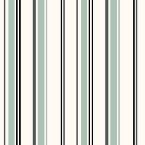Stripes on Stripes Mint Sky 9x9