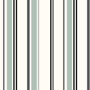 Stripes on Stripes Mint Sky 12x12