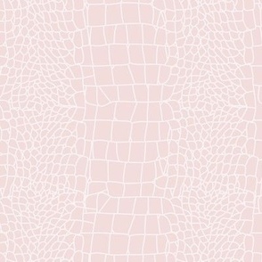 Alligator Hide//White on Soft Pink