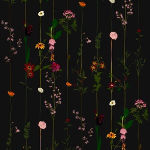 Floral Wallroll - dark - LRG
