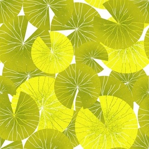 Serene Water Lily Pond | Lemon color palette