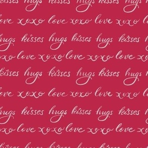 Love Quotes Hand Written Valentine’s Day in hot pink