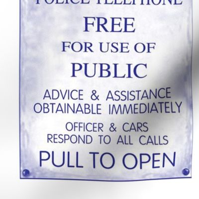 Police Phone Box Sign 2