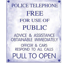 Police Phone Box Sign 2