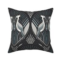 Art Deco Herons | lg. Black