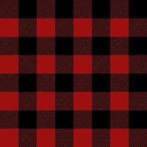 1" Red Buffalo Plaid