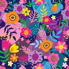 Fluorescent Florals 01