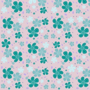 Confetti Flower Explosion - Green