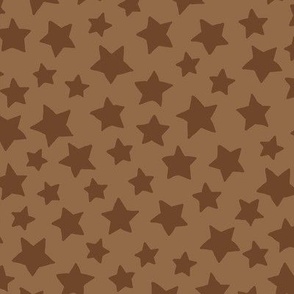 Little brown stars on a camel colored ground