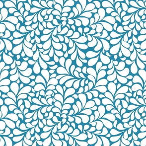 Teal Geometrical Leaves for Bunny Tea Collection