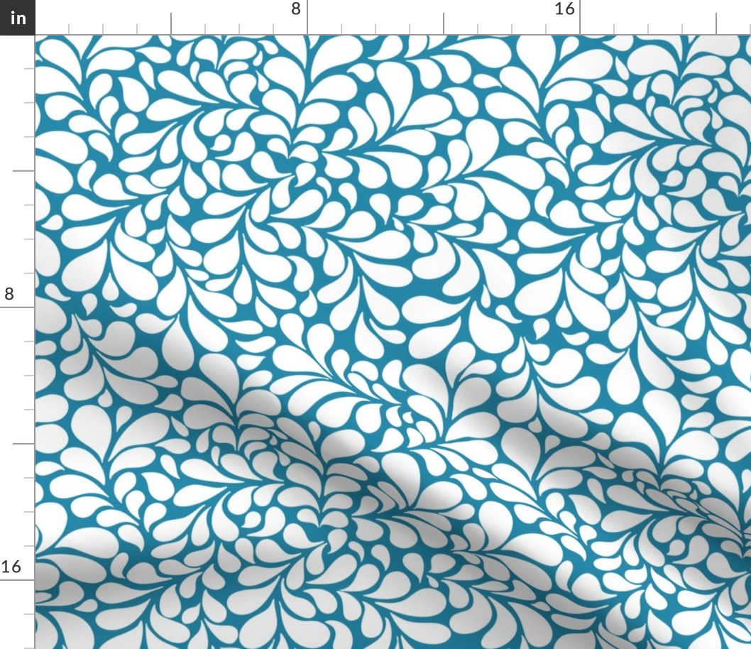 Teal Geometrical Leaves for Bunny Tea Collection