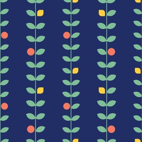 Citrus // Mixed // Vines // Navy