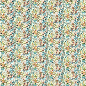 Coral Reefs - Hidden Whimsical wallpaper for kids - baby room and nursery | Colorful pastel | ditsy scale ©designsbyroochita