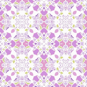 Marhba,  Lilac,  Purples,  Lime Yellow and White