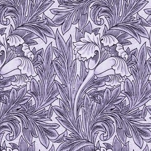 1875 William Morris "Tulip" in Digital Lavender - Coordinate