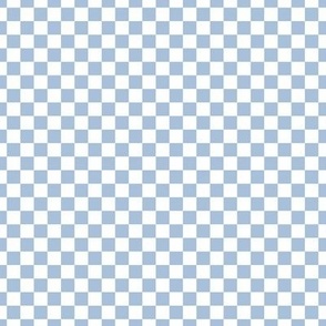 041 - Small scale geometric square soft sky baby blue and cool white Garden bed pastel checkerboard coordinates for kids apparel_ nursery wallpaper_ baby accessories_ quilting_ patchwork_ and pet accessories