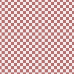 041 - Small scale geometric squares raspberry mauve and palest pink Garden bed pastel checkerboard coordinates for kids apparel_ nursery wallpaper_ baby accessories_ quilting_ patchwork_ and pet accessories