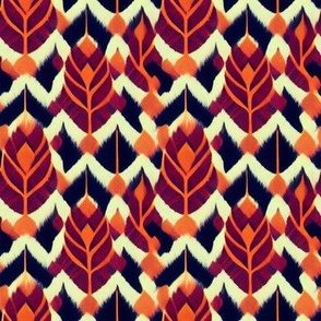 Ikat Folk geometric in Lint imitation style