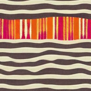 Ikat Folk geometric in Lint imitation style