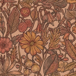 Maximalist Floral - Peaches 