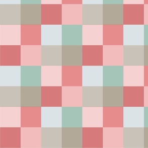 Medium Pink Mint Candy Checkerboard