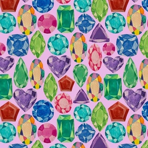 watercolor gem pattern