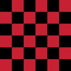 6 inch red and black checkerboard - medium checkerboard print