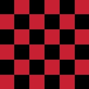 2 inch red and black checkerboard - small checkerboard print