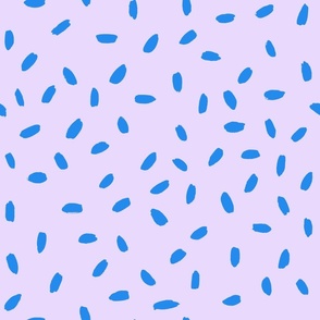 Lilac and Blue Hand drawn Dots Speckle