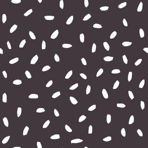Black and White Hand drawn Dots Speckle