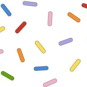 Sprinkles Colorful on White- Large Print