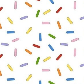 Sprinkles Colorful on White- Small Print
