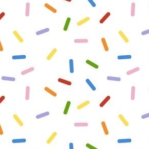 Sprinkles Colorful on White Without Outlines- Small Print