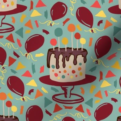 Birthday cake - Teal (MEDIUM) 