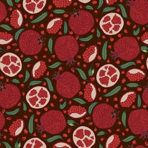 Pomegranate Paradise - Brown (MEDIUM)