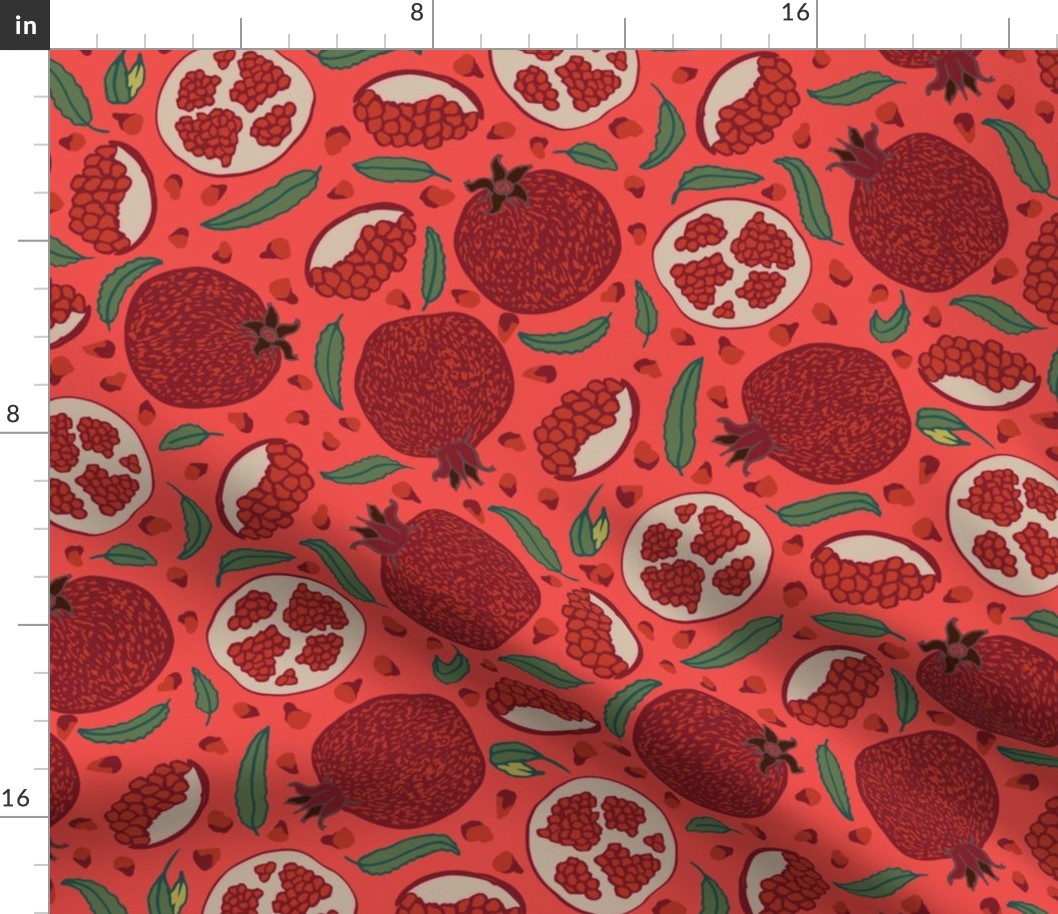 Pomegranate Paradise - Crimson (MEDIUM)