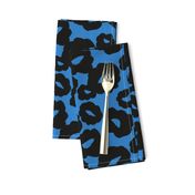 Blue Black Abstract Floral Scandinavian Style