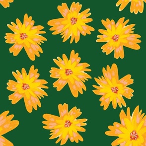 Green and Yellow Watercolor Floral