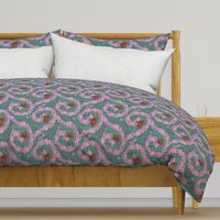 Red, Green, Blue, Teal, and Purple Succulents Garden Bedding
