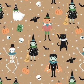 Vintage Halloween characters - large scale