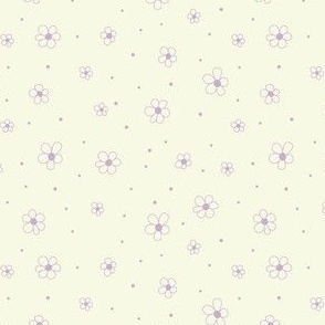 mini micro lilac purple mauve boho flowers cute small florals ditsy daisies