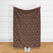 DESERT FLORAL - BLACK RED SMALL